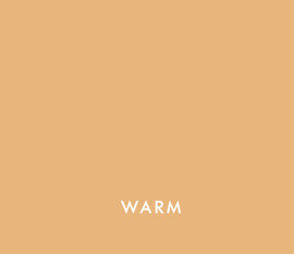 A solid orange background with the word "WARM" in white, centered at the bottom.